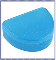 Retainer/Mouthguard Box Blue Glitter 1