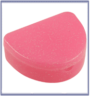 Retainer/Mouthguard Box Pink Glitter 1