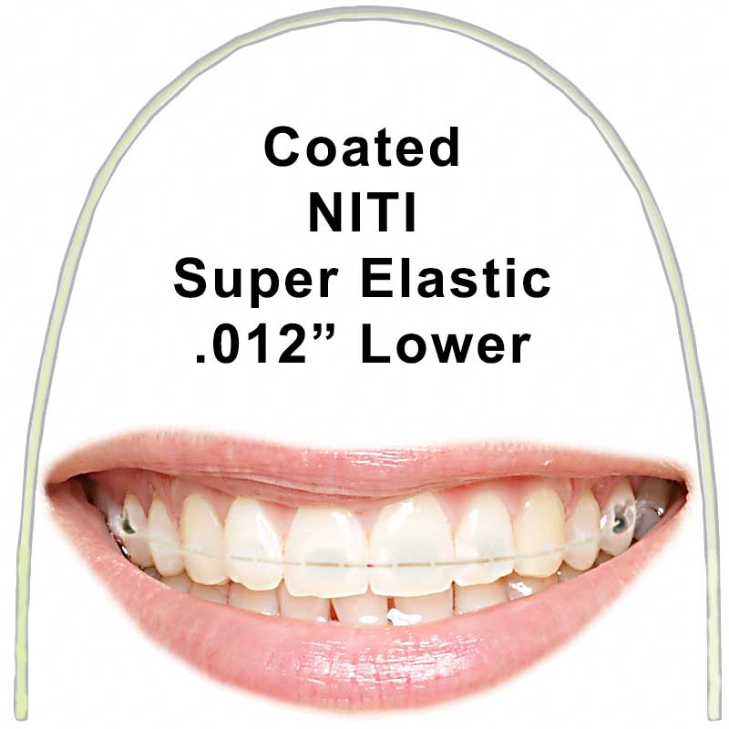 Euroform Cosmetic Tooth Coloured Super Elastic Nickel Titanium Round .012'' Lower Archwire