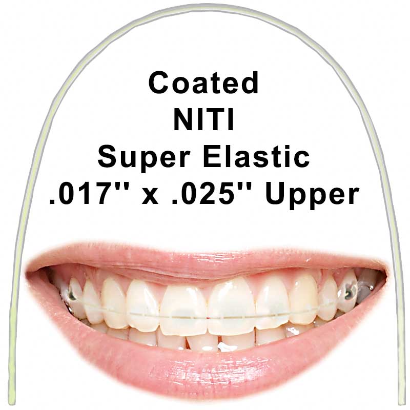 Euroform Cosmetic Tooth Coloured Super Elastic Nickel Titanium Rect .017'' x .025'' Upper Archwire