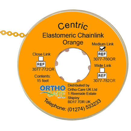 Centric Chain Elastic Short Link Orange