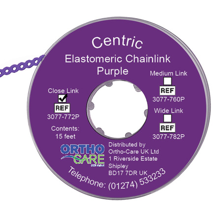 Centric Chain Elastic Closed Link Purple